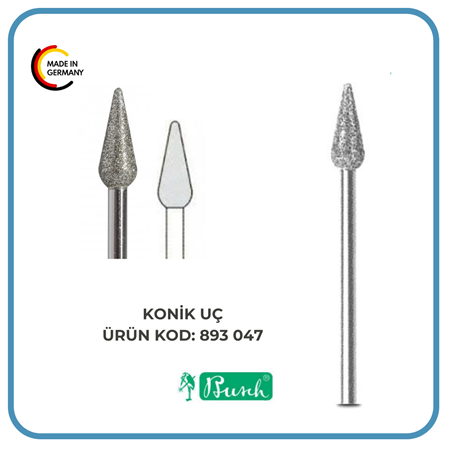 BUSCH ELMAS KONİK FREZE UÇ - 893 047