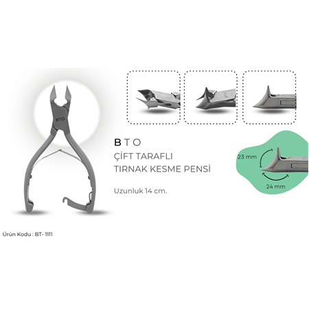 BTO ÇİFT TARAFLI TIRNAK KESME PENSİ-KAFA PENSİ-BT 1111