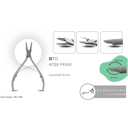 BTO PODOLOJİ KÖŞE PENSİ - BT 1126
