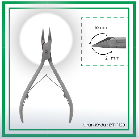 BTO PODOLOJİ SÜPER SİVRİ KÖŞE PENSİ - BT 1129
